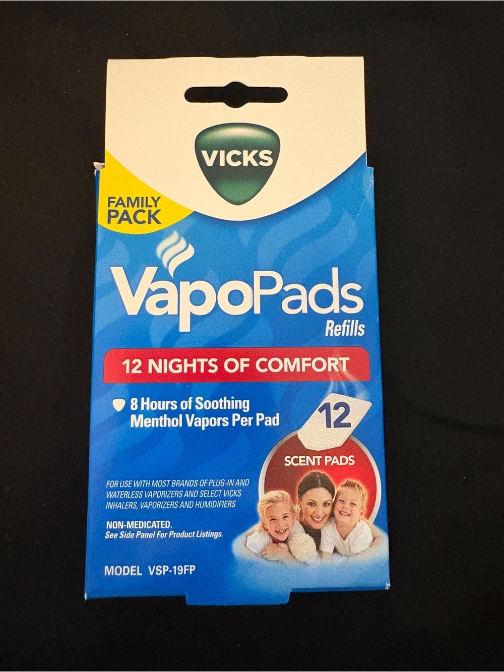 Vicks VapoPads Family Pack 12 Scent Pads Humidifier Vaporizer Refills New - Picture 2 of 4